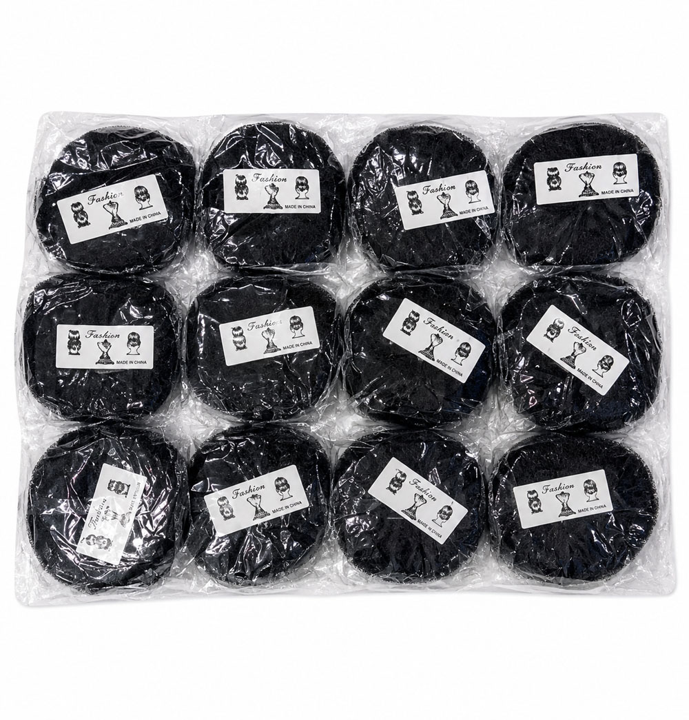 donut hairbun 11cm03 Donut Hairbun 11 CM (1 Pak = 12 pcs)